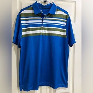 Sligo Royal Blue Striped Men’s Polo shirt in Size Medium